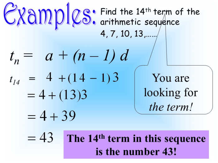 Arithmetic sequences quiz part 1