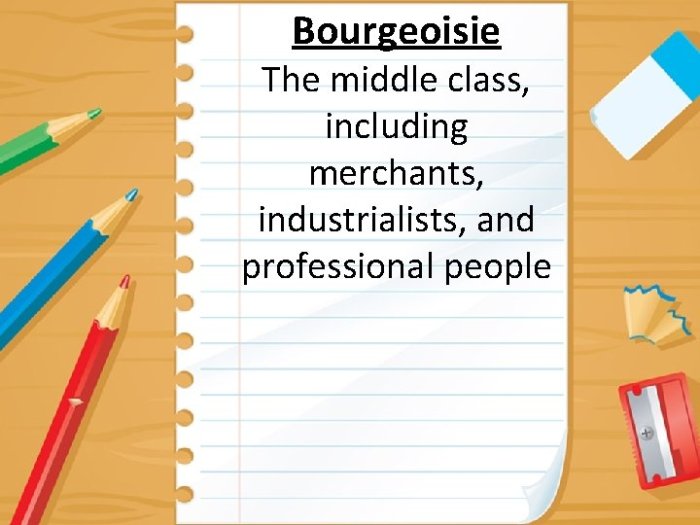 The middle class including merchants industrialists and professional people